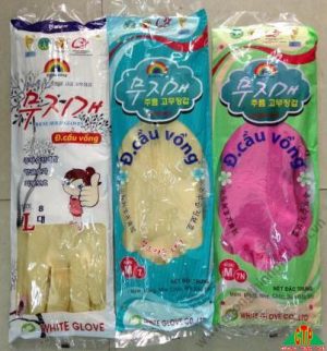 Găng tay cao su cầu vồng