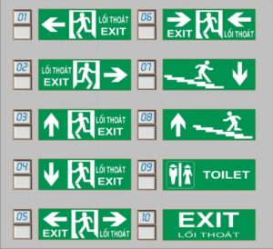 Alternative view of Đèn exit, đèn sự cố các loại