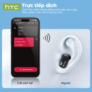 HTC NE16 Tai Nghe Phiên Dịch tai nghe bluetooth 6.0 Tai nghe khử tiếng động HIFI Stereo Âm - Ảnh 5