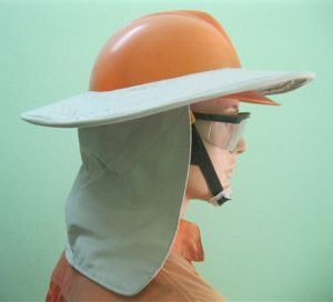 Vành mũ vải che nắng cho công nhân