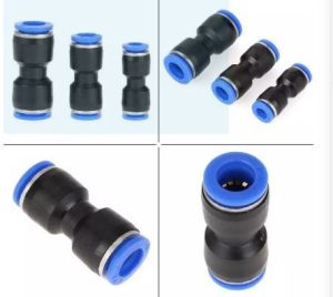 Đầu nối khí nén nhanh ống nhựa thẳng đường kính PU4 6 8 10 12 14 16 mm