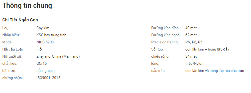 Vòng bi NKIB5908